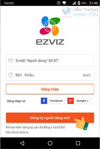 Đăng Ký Phần Mềm Xem Camera Ezviz Trên Điện Thoại