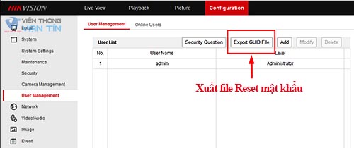 Tạo file reset mật khẩu trên trình duyệt