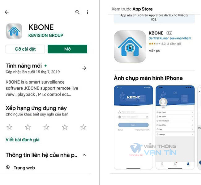 Hướng Dẫn Cài Đặt Ứng Dụng Xem Camera KBone Trên Điện Thoại