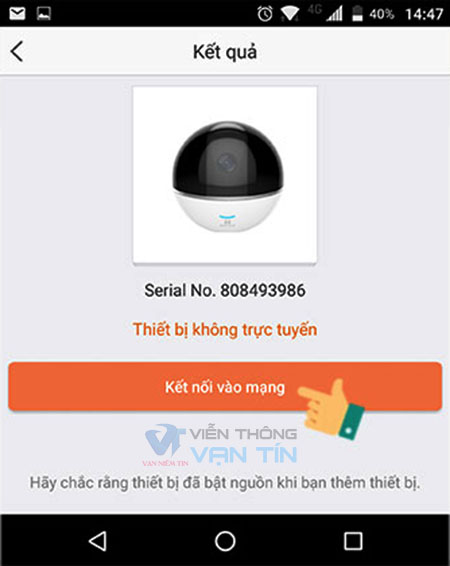 Kết Nối Mạng Phần Mềm Xem Camera Ezviz Trên Điện Thoại