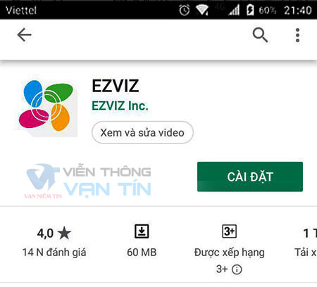 Ứng Dụng Xem Camera Ezviz Trên Điện Thoại