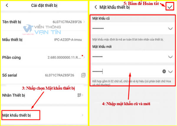 Thay đổi mật khẩu camera IMOU