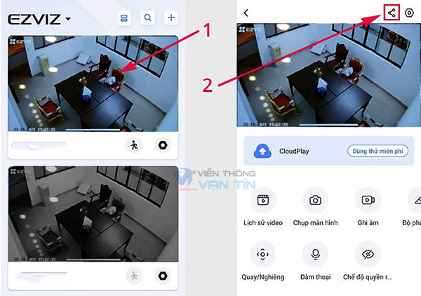 Đăng nhập tài khoản xem camera EZVIZ