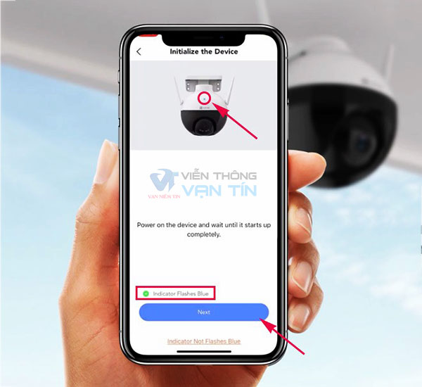 Đảm bảo đèn Led trạng thái C8C đang nhấp nháy xanh