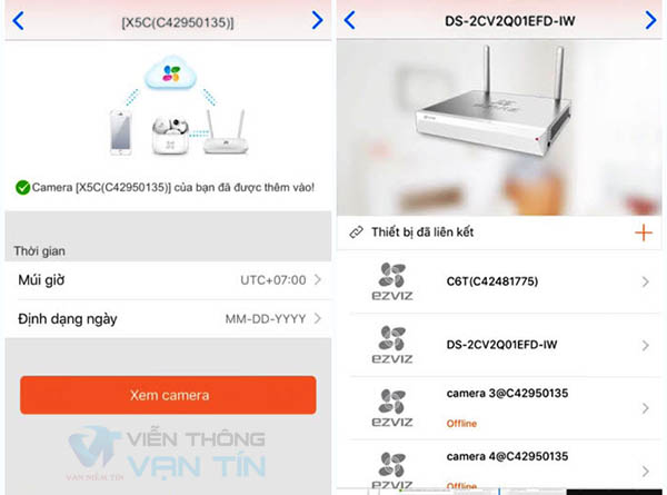 Cài Đặt Ngày Giờ Liên Kết - Add Camera Ezviz Vào Đầu Ghi IP Ezviz