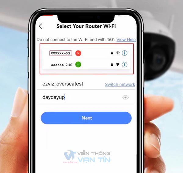 Cách kết nối wifi cho Ezviz C8C