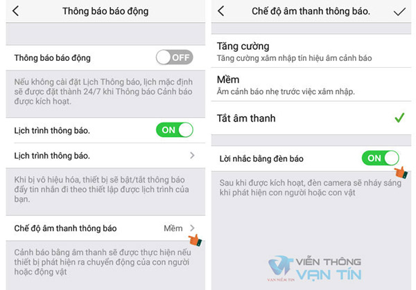 Cài Đặt Chế Độ Âm Thanh Camera C3W