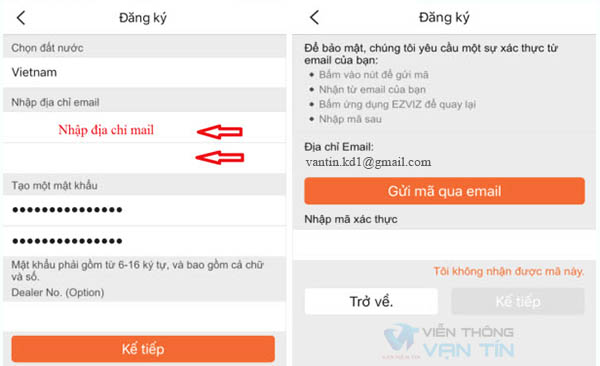 Đăng Ký Tài Khoản Ezviz Bằng Gmail - Add Camera Ezviz Vào Đầu Ghi IP Ezviz