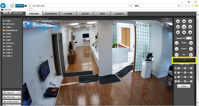 Mở trực tiếp OSD trên trình duyệt web IE