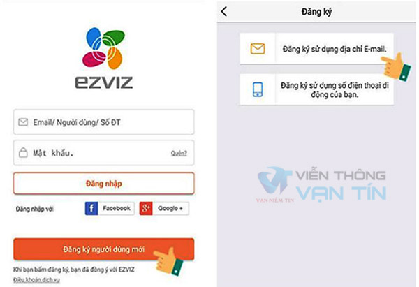 Đăng Ký Tài Khoản Ezviz Bằng Email Hoặc Số Điện Thoại