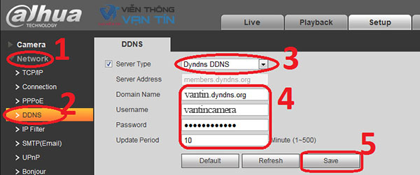 Server Type Dyndns DDNS Camera Dahua