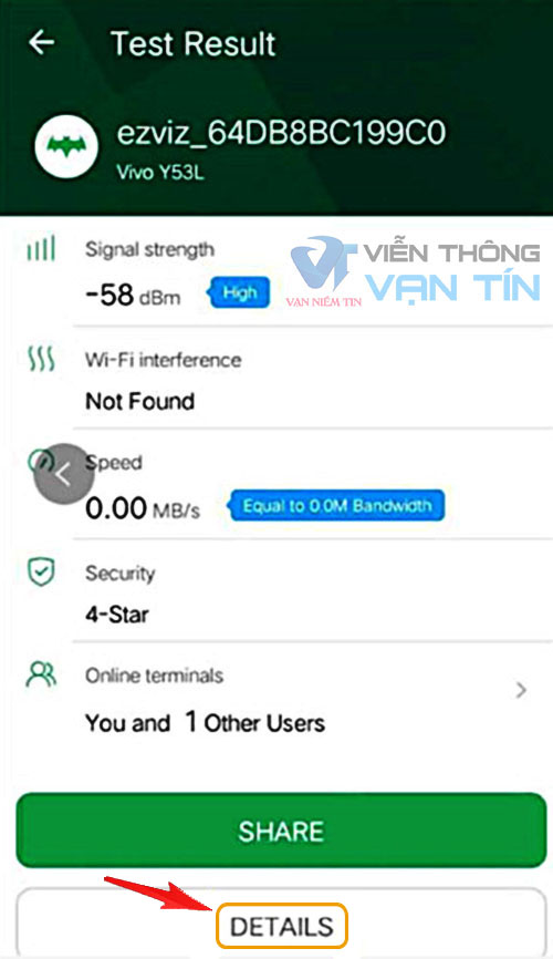 Kiếm Tra Tín Hiệu WiFi Của Camera trên Wifi Moho