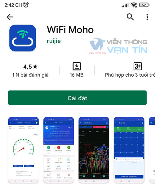 Cài Đặt Ứng Dụng Wifi Moho Kiếm Tra Tín Hiệu WiFi Camera