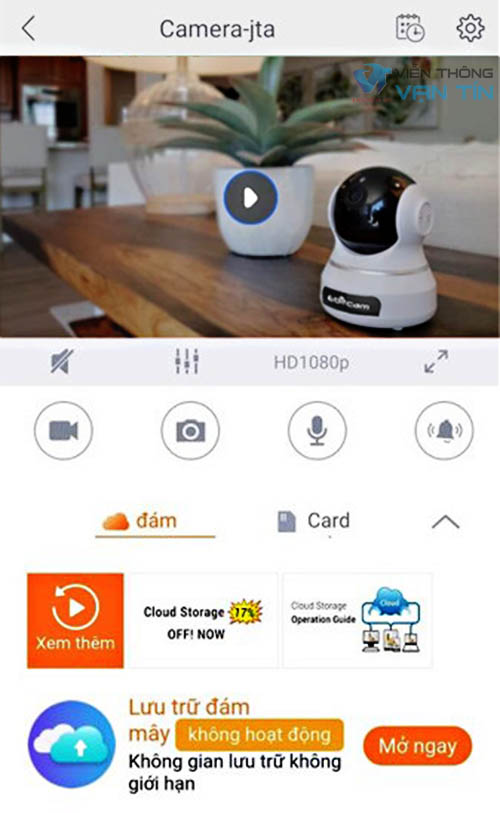 Thay đổi các thông số cài đặt cho camera.