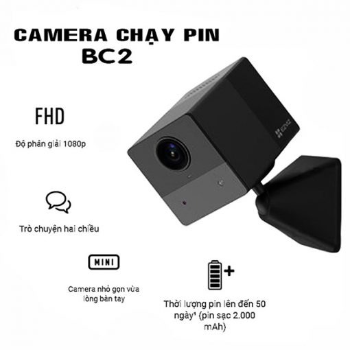 Tính năng Camera Wifi Mini Dùng Pin Sạc 2.0MP EZVIZ CS-BC2