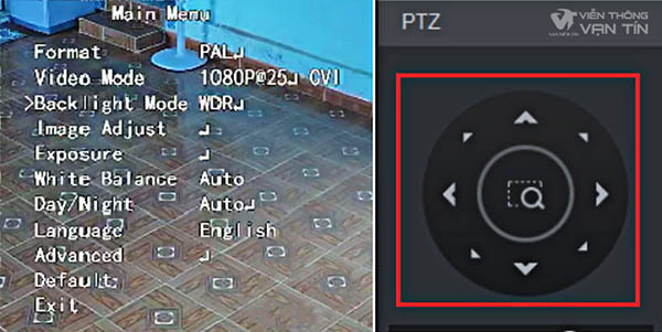 Các phím mũi tên lên xuống trái phải để điều khiển Menu OSD.