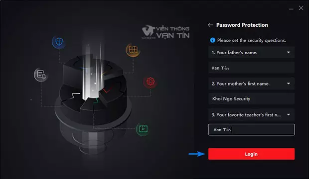Login Security Question iVMS-4200 Client