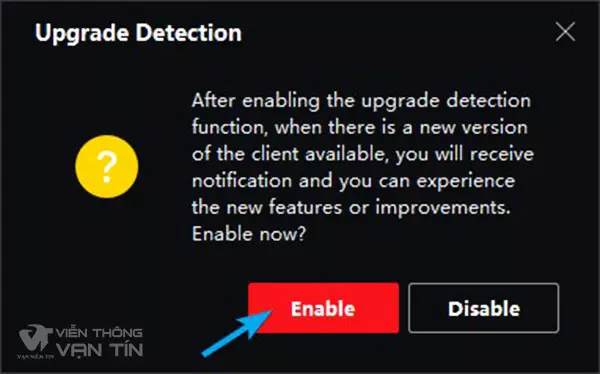 Enable update Để Tiếp Tục