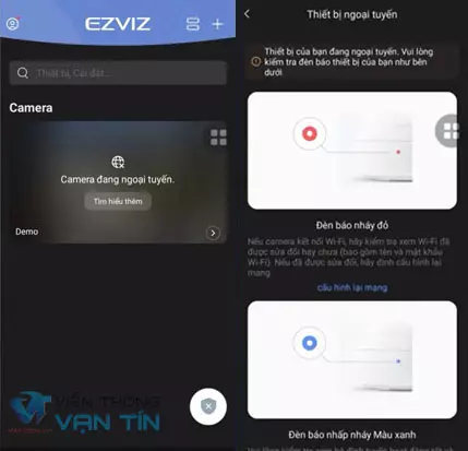 Tình trạng camera Ezviz bị lỗi ngoại tuyến