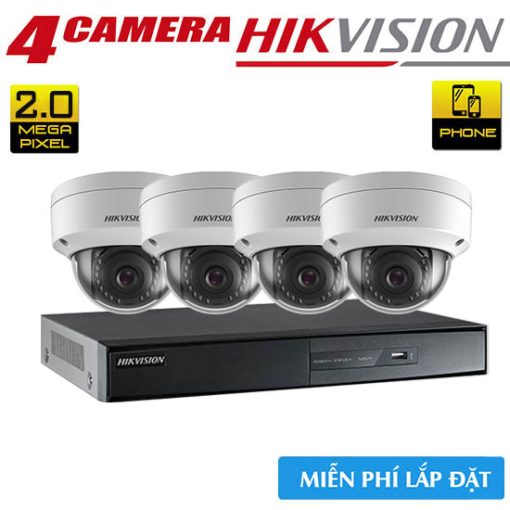 Trọn Bộ 4 Camera IP HIKVISION 2.0 Megapixel [ BIG SALE ]