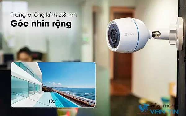 Ezviz C3TN góc nhìn rộng bao quát không gian