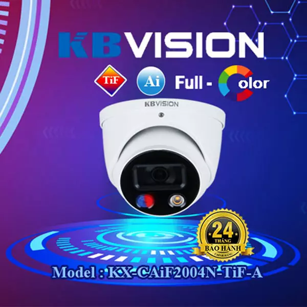 Camera IP AI KBVISION KX-CAiF2004N-TiF-A Full Color 2MP