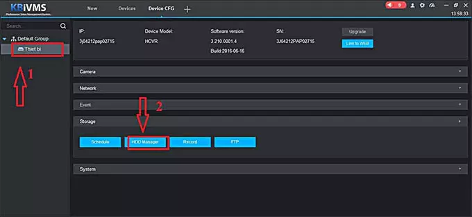 HDD Manager Định Dạng Ổ Cứng Đầu Ghi KBVision