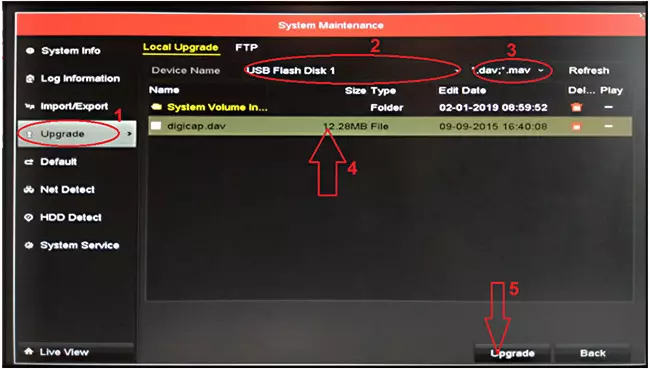 Update firmware trên Màn hình trực tiếp