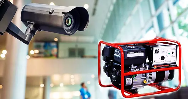 Sử dụng máy phát điện cho hệ thống camera