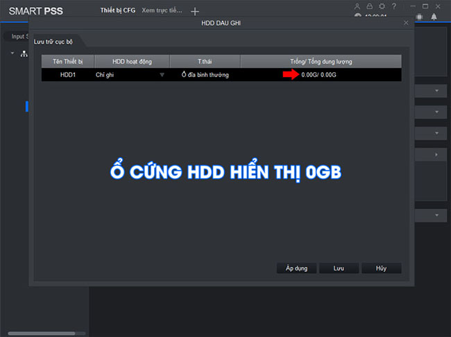 Dung Lượng Ổ Cứng Đầu Ghi Hiển Thị 0GB, Phải Làm Sao Đây?