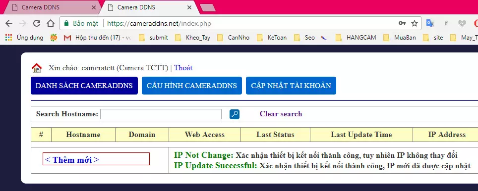 Tạo mới một tên miền cho thiết bị