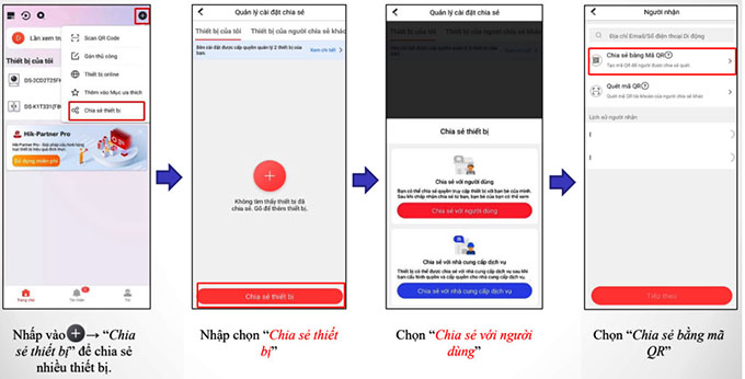 Tạo mã QR để hỗ trợ chia sẻ hàng loạt thiết bị Bước 1