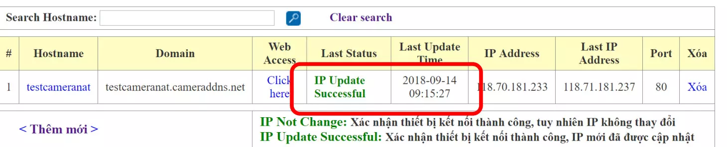 Vào đầu ghi hình / camera IP