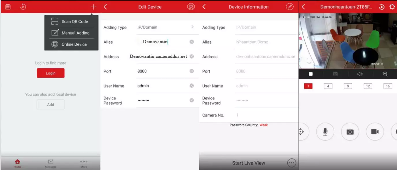 Gán tên miền CAMERADDNS.NET HIKVISION vào phần mềm Hik-Connect