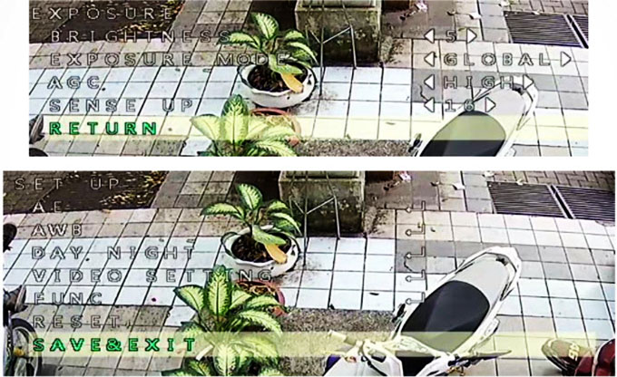 Chọn RETURN để quay lại mục MAIN MENU.