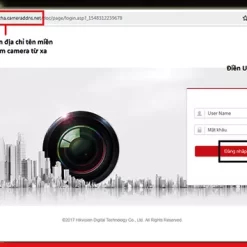 Đăng nhập vào hệ thống quản trị camera