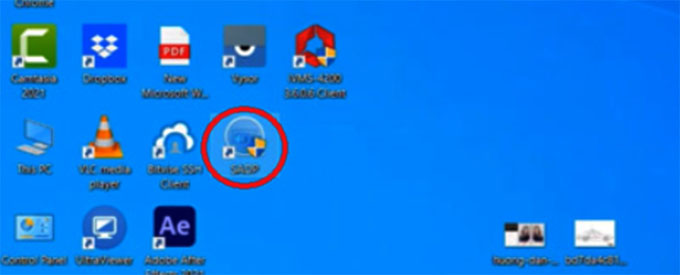 Bạn truy cập vào phần mềm SADP đã cài đặt trên máy tính