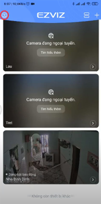 Chọn biểu tượng nhỏ bên tay trái trên giao diện phần mềm chính