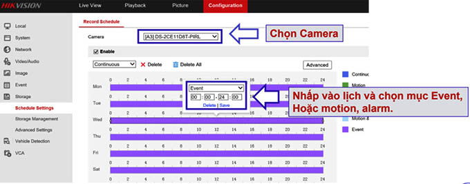 Đặt lịch ghi hình