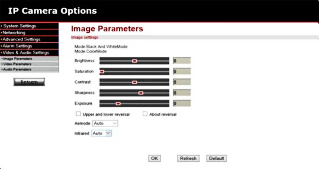 Giao diện Image Parametters